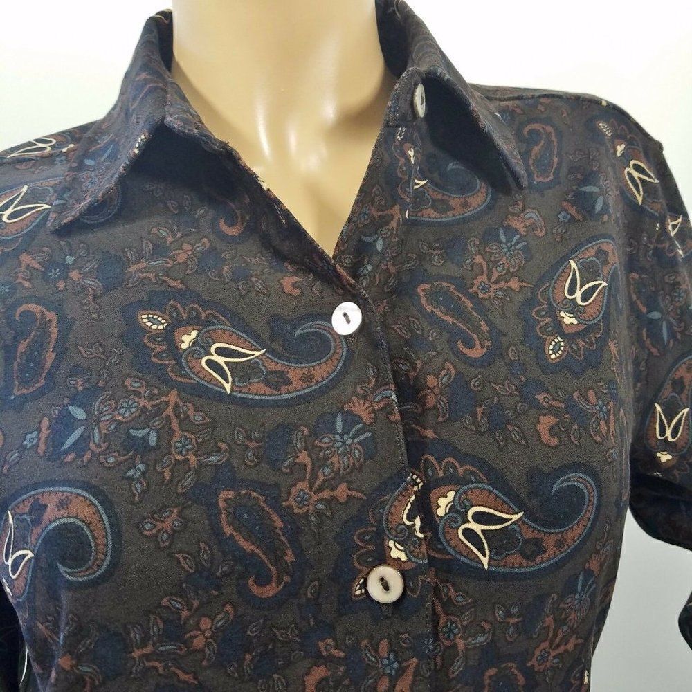 La Cabana Sueded Paisley Print Shirt